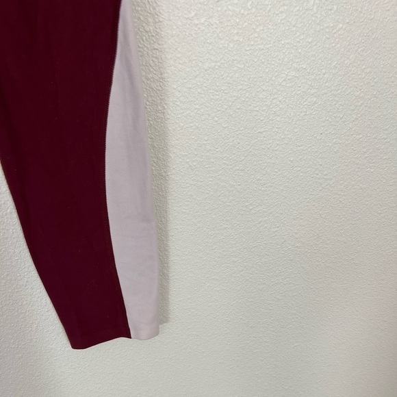 Athleta Maroon Colorblock Elation Asym 7/8 Tight - Picture 6 of 10